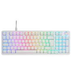 Teclado Mars Gaming MKPROWBES Blue Switch RGB Blanco