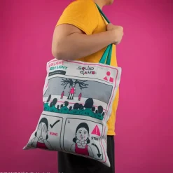 Tote Bag Young-hee Blue Print - Squid Game, 79x37x1,3cm