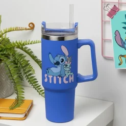 Vaso de Viaje Térmico con Pajita 900ml Stitch