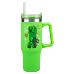 Vaso de Viaje Térmico con Pajita 900ml Minecraft