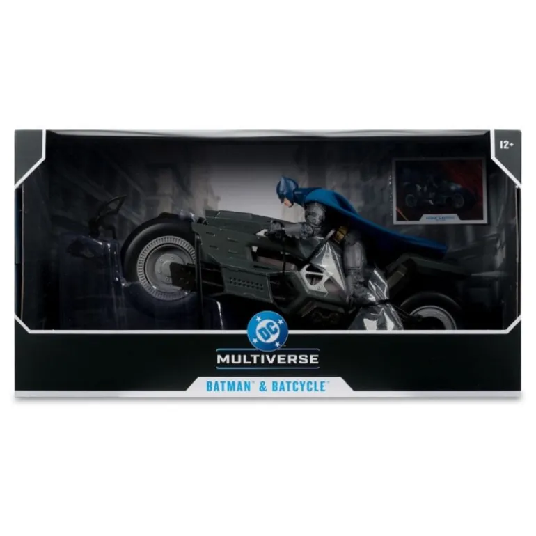 Vehículo Batcycle con Batman de DC Multiverse - McFarlane Toys
