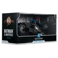 Vehículo Batcycle con Batman de DC Multiverse - McFarlane Toys