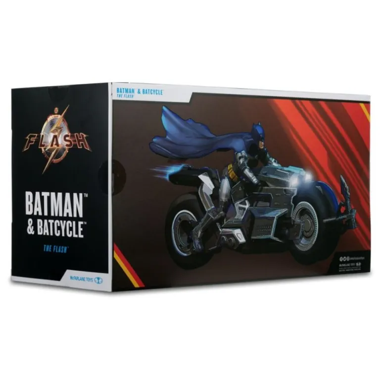Vehículo Batcycle con Batman de DC Multiverse - McFarlane Toys